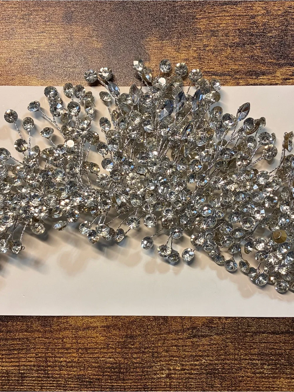 Silver Crystal Bridal Hair Vine - Elegant Rhinestone Accent